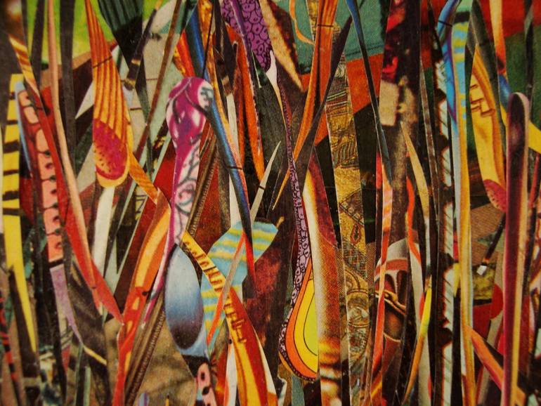 Original Abstract Expressionism Science/Technology Collage by Alan Lew