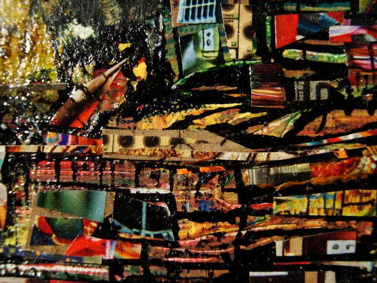 Original Expressionism Abstract Collage by Alan Lew