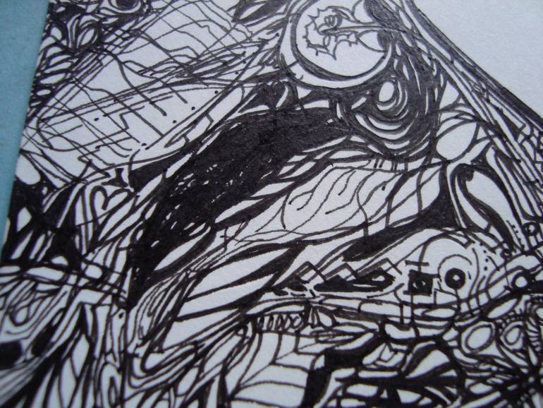 Original Conceptual People Drawing by Alan Lew