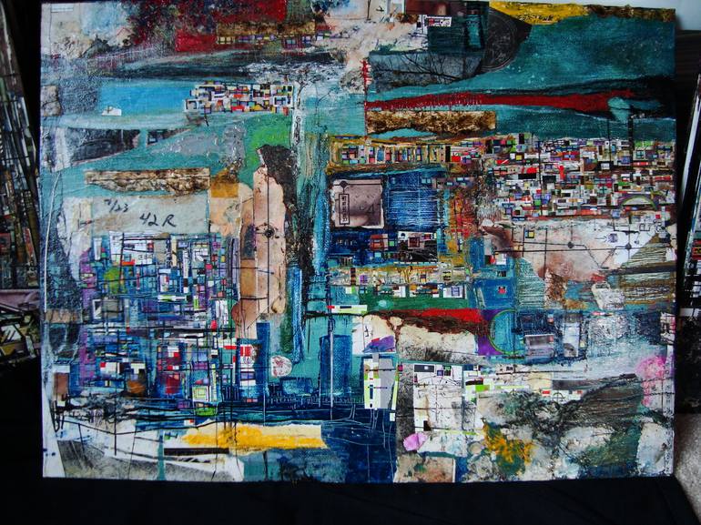 Original Abstract Collage by Alan Lew