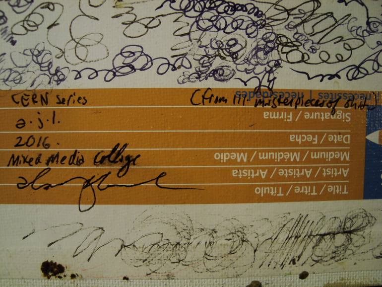 Original Abstract Science/Technology Collage by Alan Lew