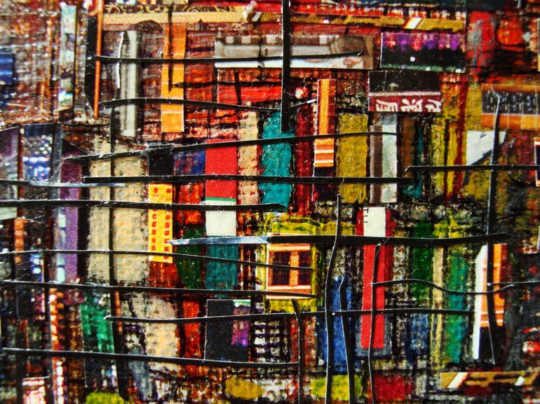 Original Abstract Expressionism Architecture Collage by Alan Lew