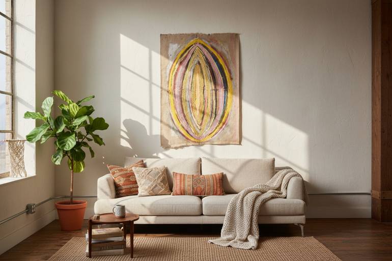 Original Abstract Expressionism Abstract Painting by Hassine Fenn