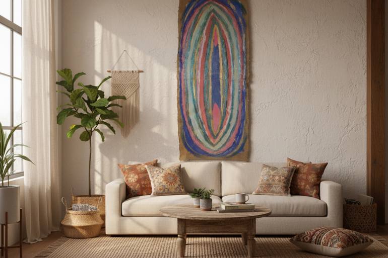 Original Abstract Expressionism Abstract Painting by Hassine Fenn