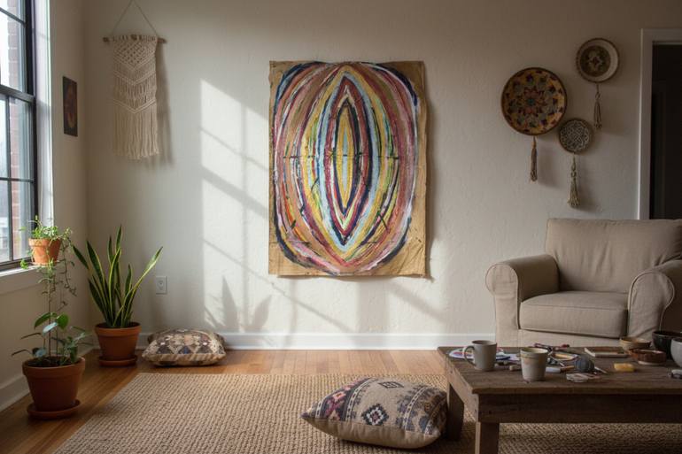 Original Abstract Expressionism Abstract Painting by Hassine Fenn