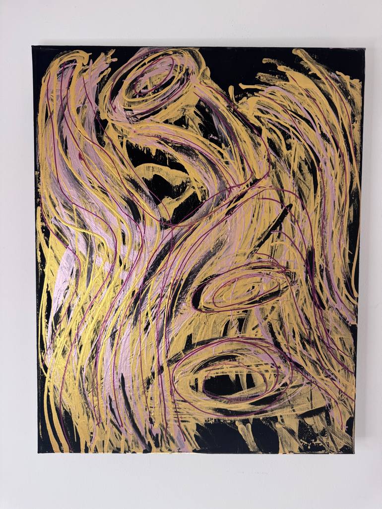 Original Abstract Expressionism Abstract Painting by Hassine Fenn