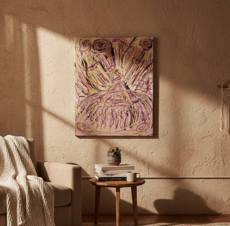 Original Abstract Expressionism Abstract Painting by Hassine Fenn