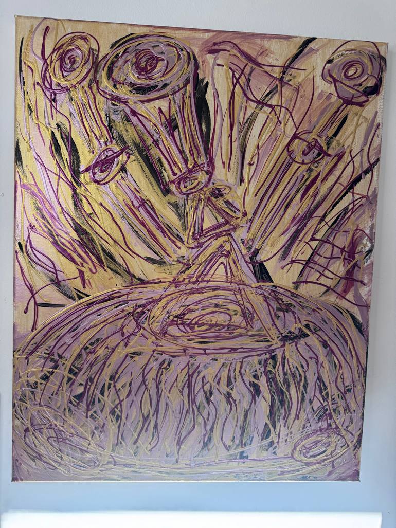 Original Abstract Expressionism Abstract Painting by Hassine Fenn