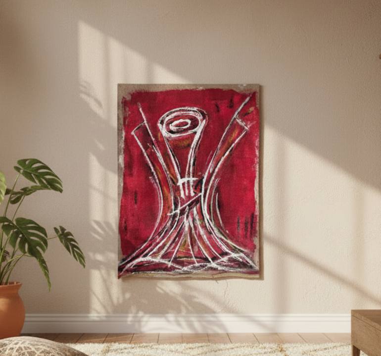 Original Abstract Expressionism Abstract Painting by Hassine Fenn