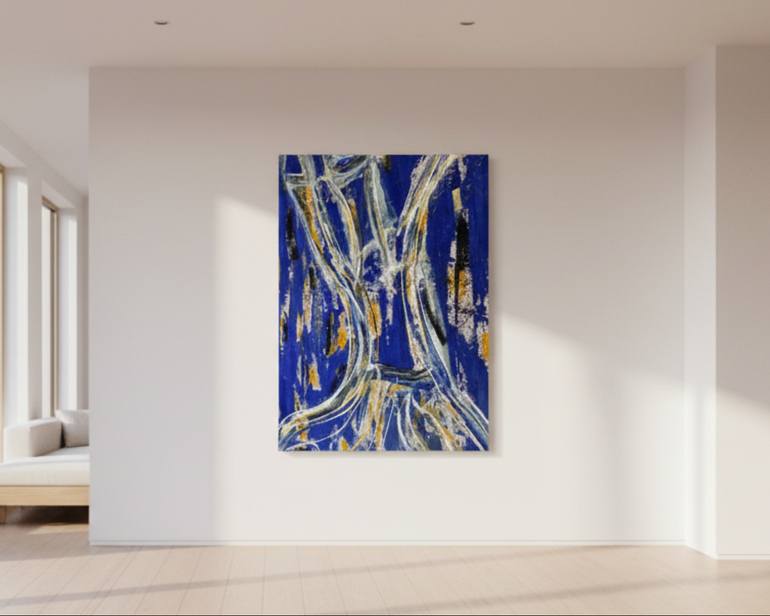 Original Abstract Expressionism Abstract Painting by Hassine Fenn