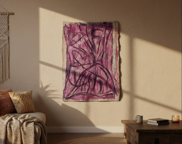 Original Abstract Expressionism Classical Mythology Mixed Media by Hassine Fenn