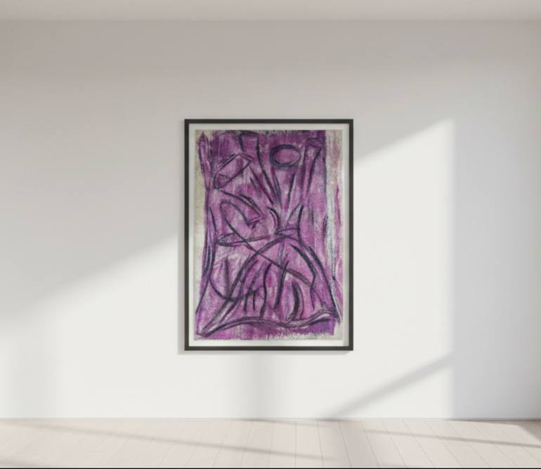 Original Abstract Expressionism Classical Mythology Mixed Media by Hassine Fenn