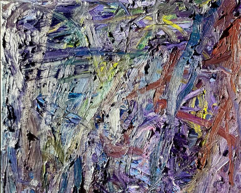 Original Abstract Expressionism Landscape Painting by Ngeun Sysengthong