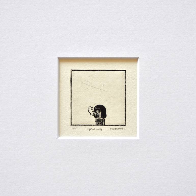 Original Pop Art Women Printmaking by Takashi Yamamoto