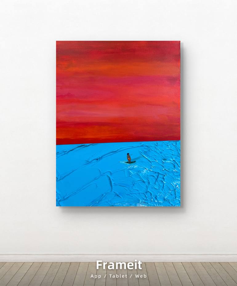 Original Abstract Seascape Painting by Tamila Lavrinets