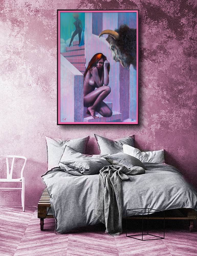 Original Contemporary Nude Painting by Arta Ozola-Jaunaraja