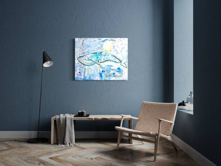 Original Abstract Expressionism Animal Painting by Sari Vainio