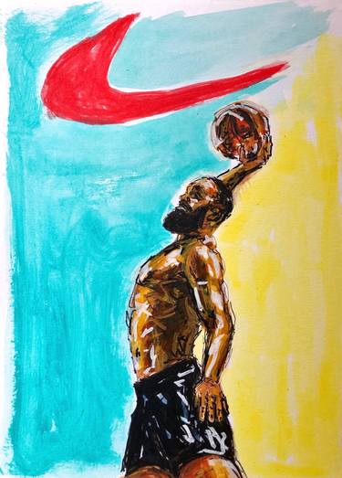 Original Conceptual Sports Painting by G R