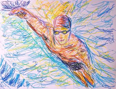 Original Contemporary Sports Drawings by G R