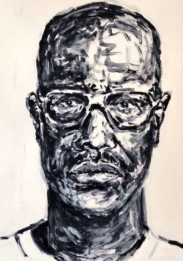 Original Black & White Pop Culture/Celebrity Painting by G R