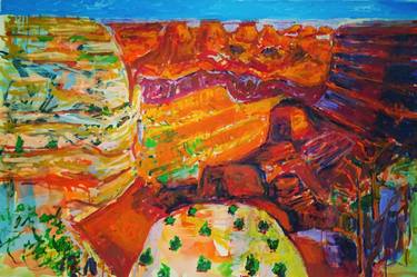 Original Cubism Landscape Paintings by G R