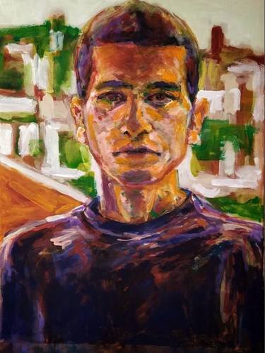 Original Expressionism Portrait Paintings by G R