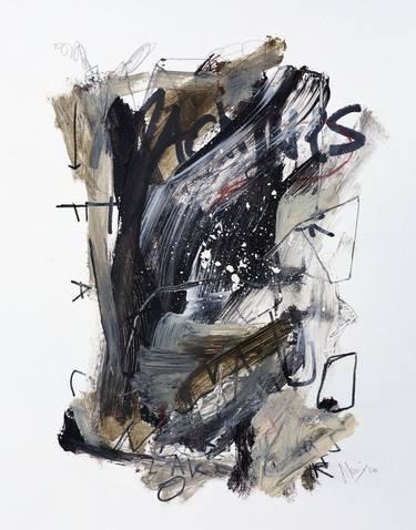 Original Abstract Expressionism Abstract Mixed Media by Sander Steins