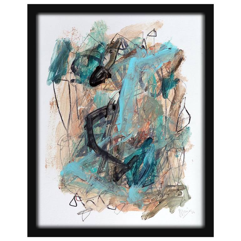 Original Abstract Expressionism Abstract Mixed Media by Sander Steins