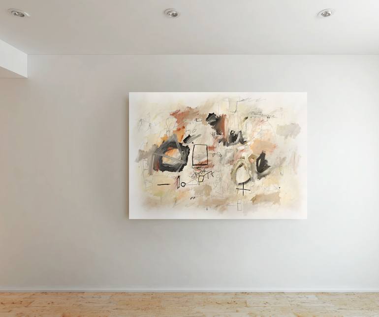 Original Abstract Expressionism Wall Painting by Sander Steins