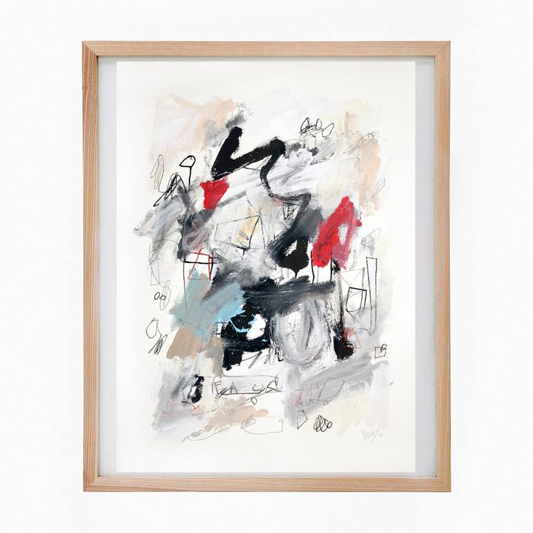 Original Abstract Expressionism Graffiti Drawing by Sander Steins