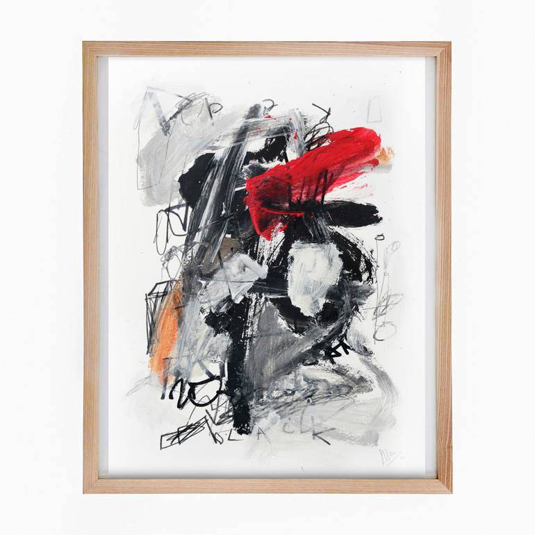 Original Abstract Expressionism Graffiti Drawing by Sander Steins