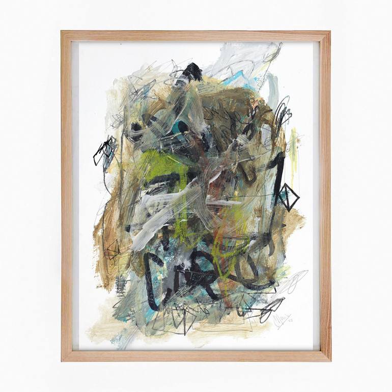 Original Abstract Expressionism Abstract Drawing by Sander Steins