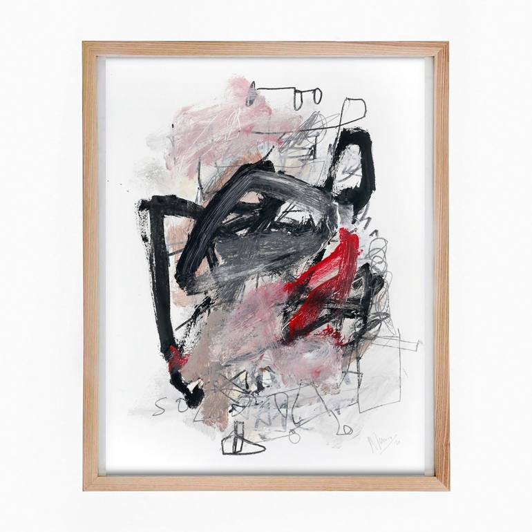 Original Abstract Expressionism Graffiti Drawing by Sander Steins