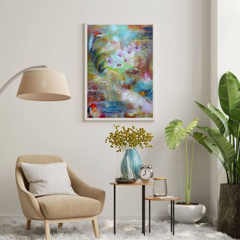 Original Abstract Expressionism Abstract Mixed Media by Eniko Toth