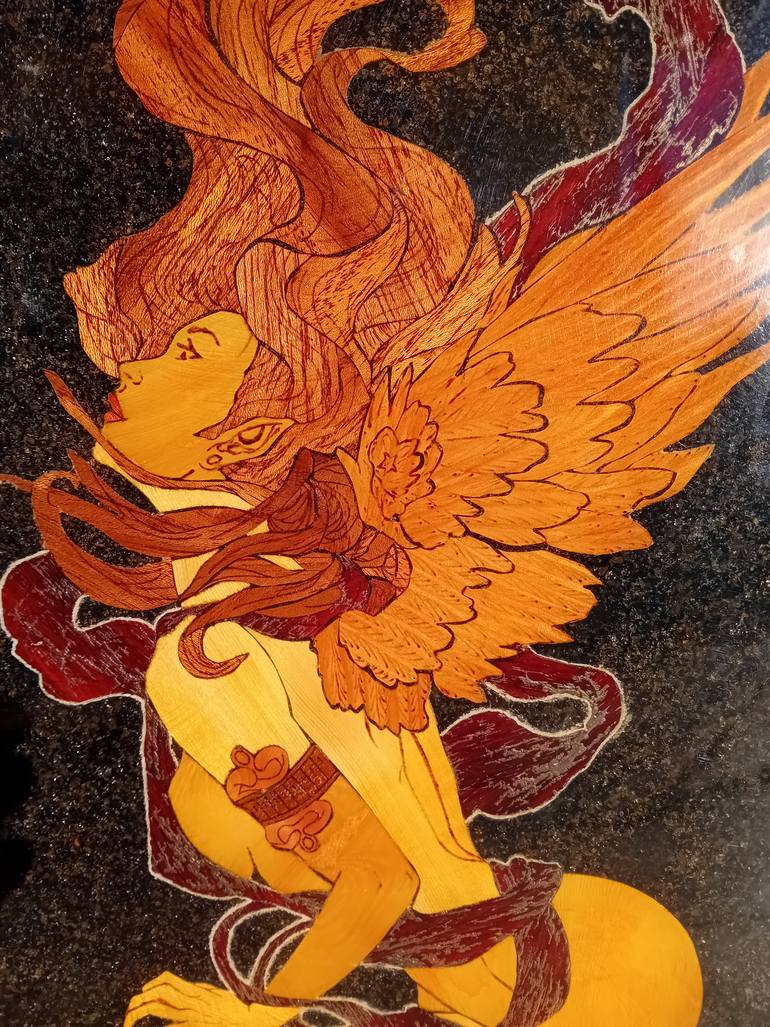 Original Symbolism Fantasy Mixed Media by Roauf Khalil Aqayi