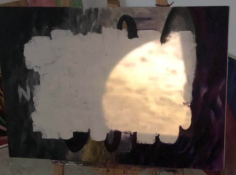 Original Abstract Expressionism Abstract Painting by Goutam Tukliya