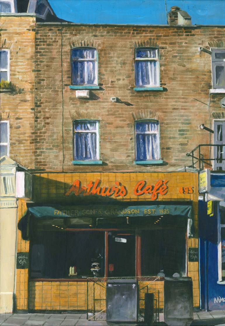 Arthur's Cafe, Dalston Painting by Michelle Heron Saatchi Art