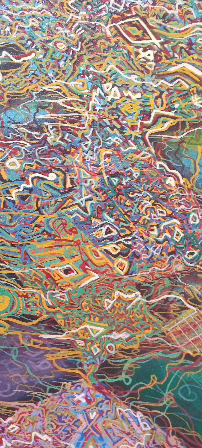Original Abstract Expressionism Abstract Painting by Mina Souaqi