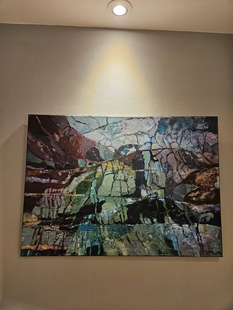 Original Abstract Expressionism Abstract Painting by Tatiana Hellum