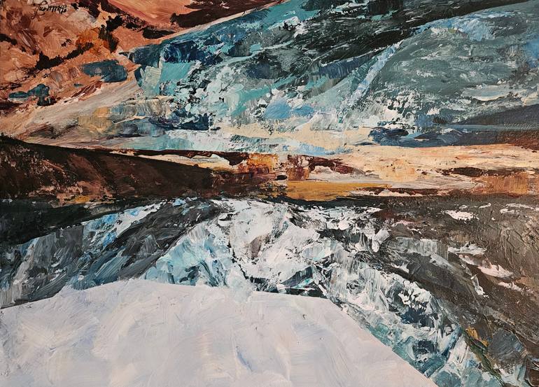 Original Abstract Expressionism Abstract Painting by Tatiana Hellum