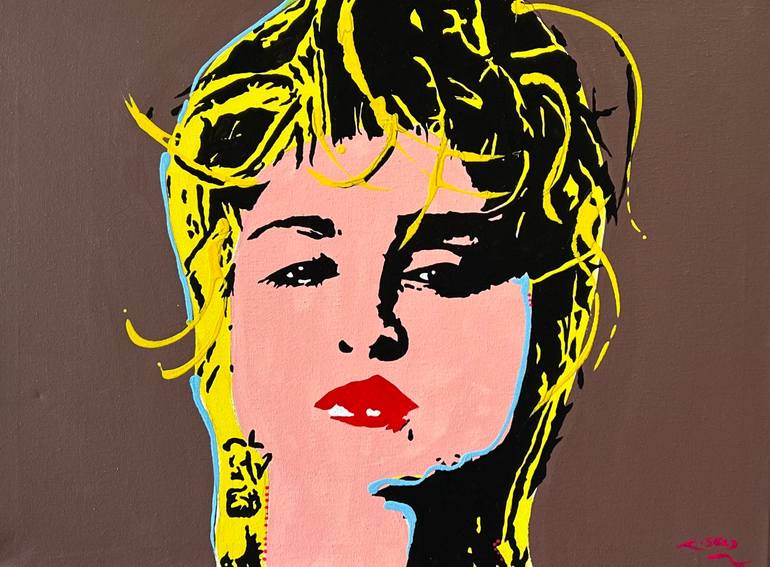 Original Pop CultureCelebrity Painting by Francisco Manzo  Pop Art Art on Canvas  BORDERLINE