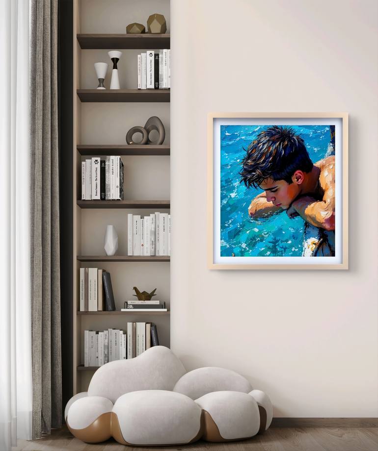 Original Abstract Expressionism Beach Digital by Lumen Contemporary Digital Art