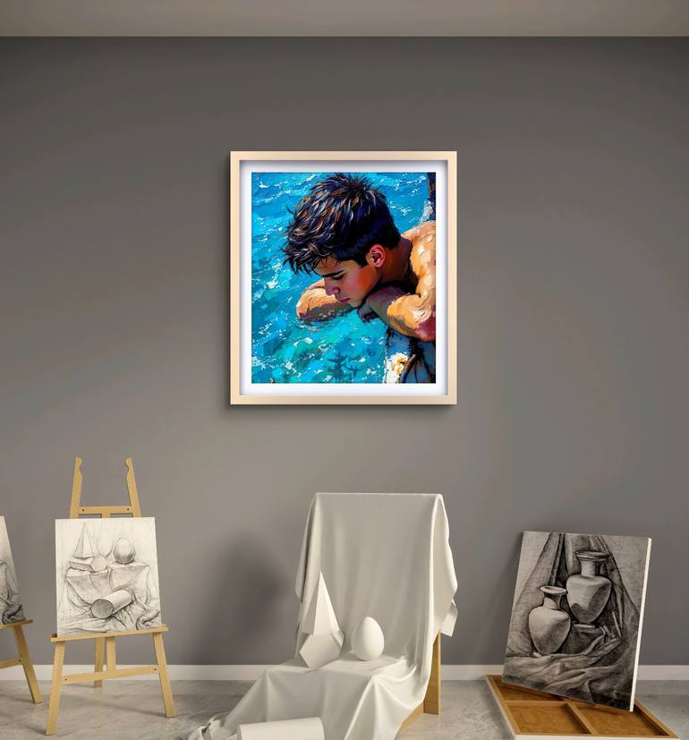 Original Abstract Expressionism Beach Digital by Lumen Contemporary Digital Art
