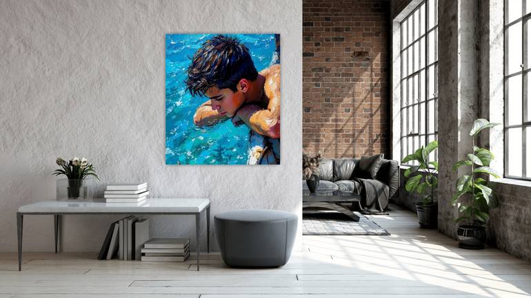 Original Abstract Expressionism Beach Digital by Lumen Contemporary Digital Art
