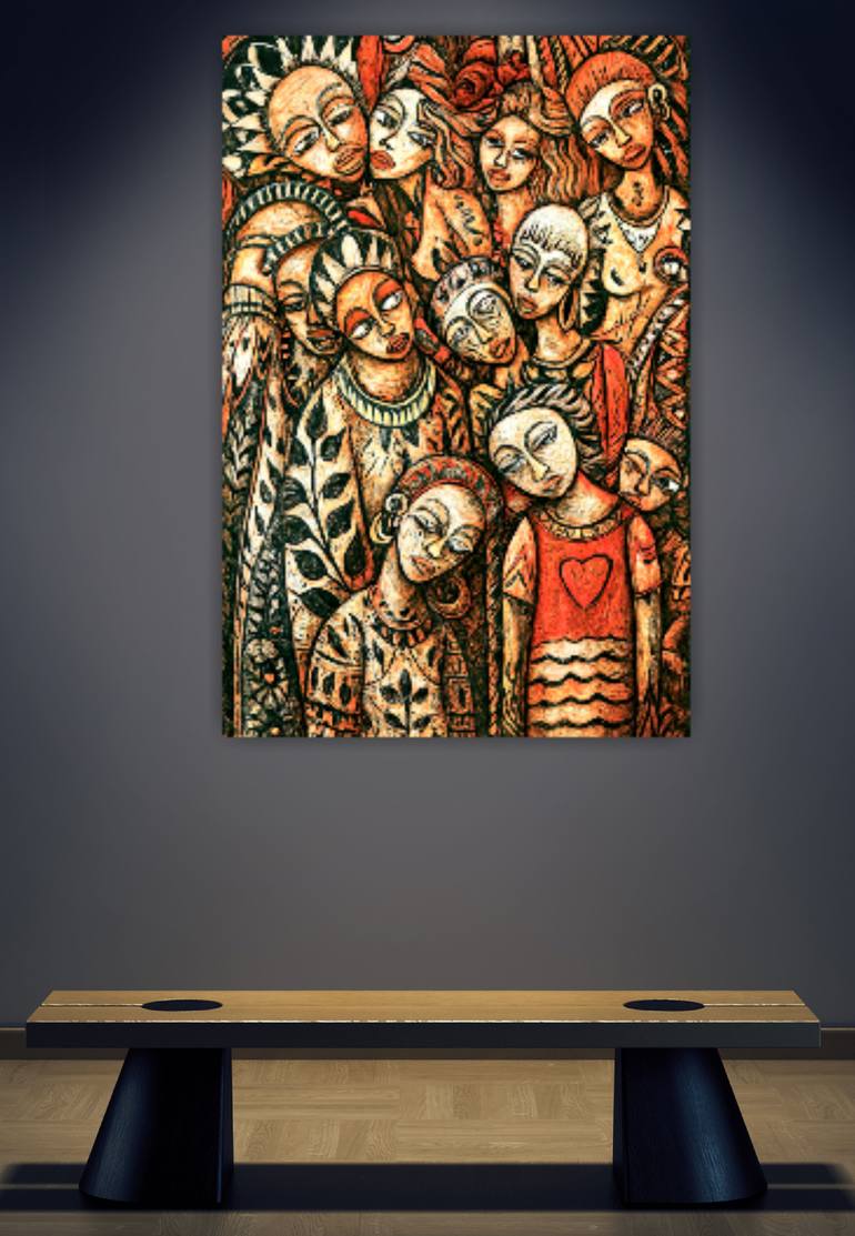 Original Abstract Expressionism People Digital by Lumen Contemporary Digital Art