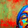 Close-up reveals intensity, texture, and emotion