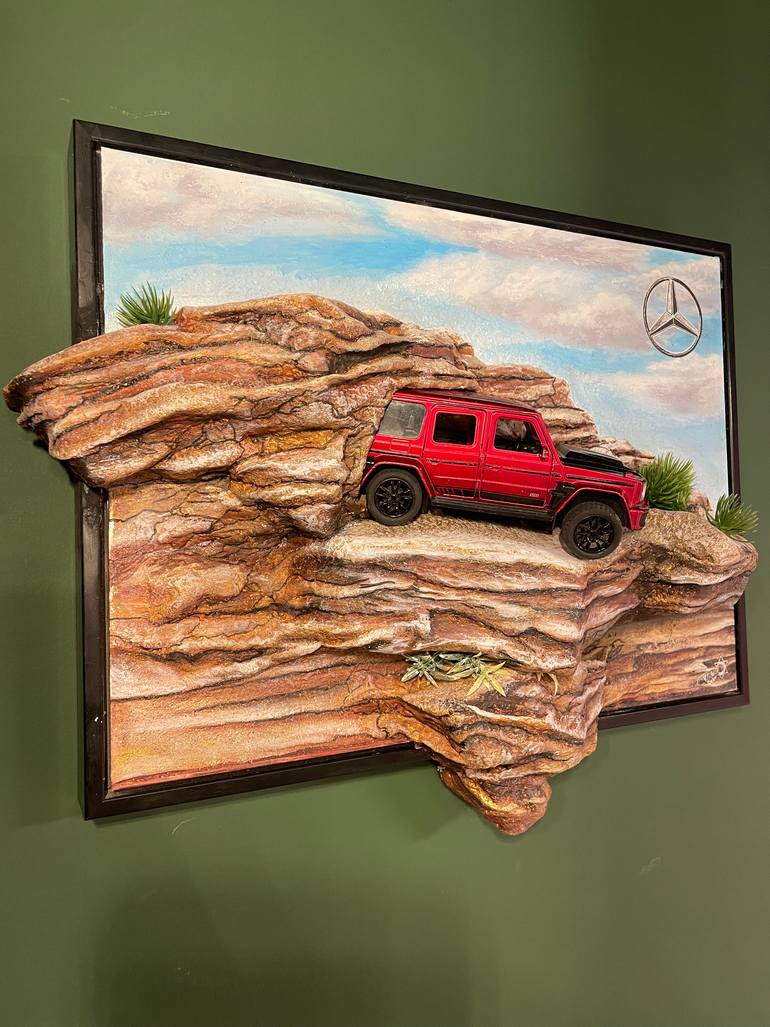 Original Realism Car Mixed Media by Vadim Bulavenko