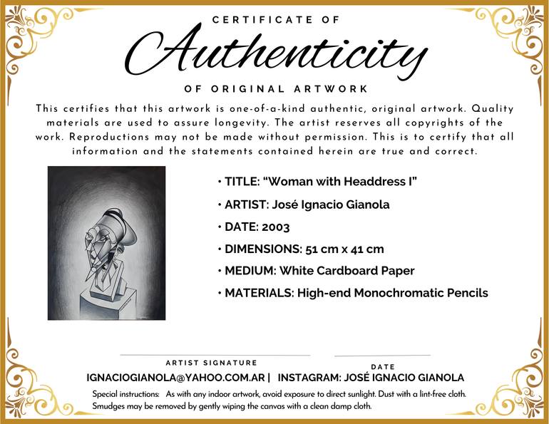 Original Cubism Women Drawing by Ignacio Gianola
