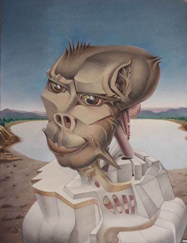 Original Surrealism Nature Drawing by Jose Ignacio Gianola Ribas