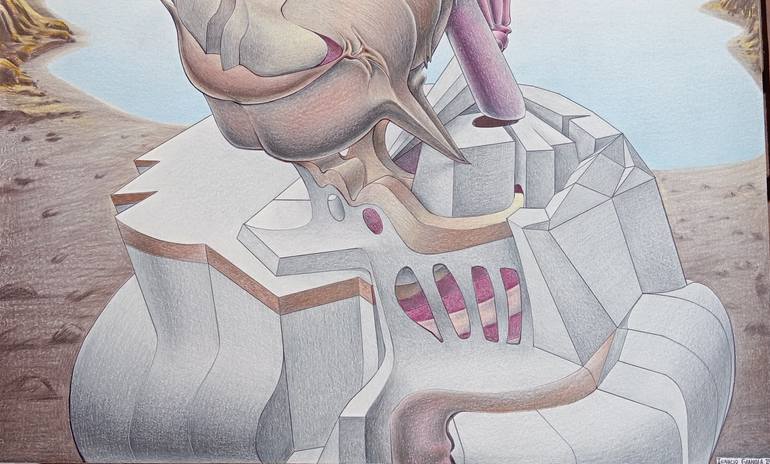 Original Surrealism Nature Drawing by Jose Ignacio Gianola Ribas